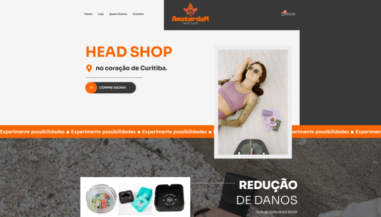 Site para headshop Amesterdam